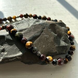 Red and Brown Tiger’s Eye Necklace -22 in